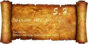 Spitzer Hédi névjegykártya